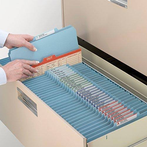 Blue Letter Size Classification File Folder with 3 Dividers W2716