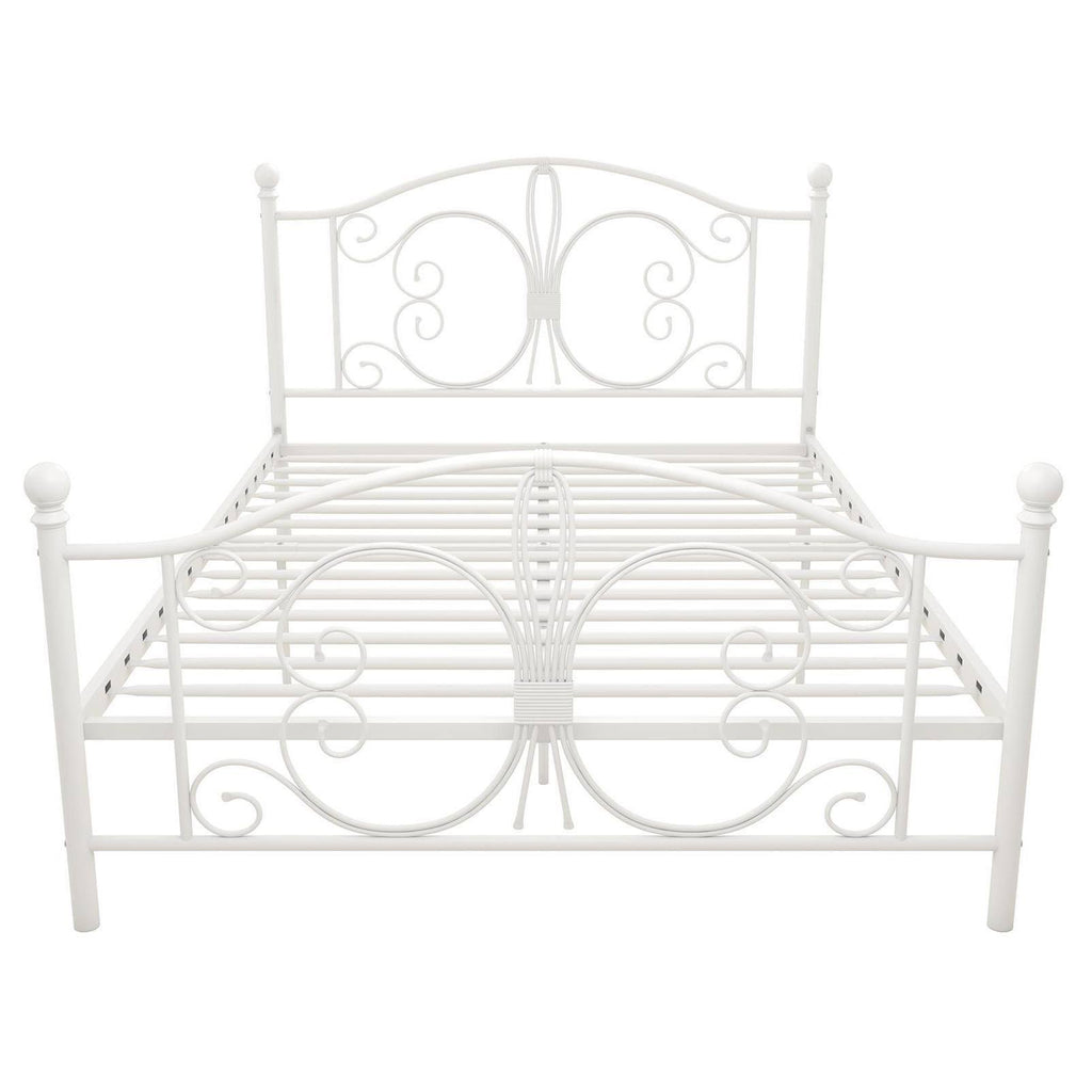 White Full Metal Bed R87124