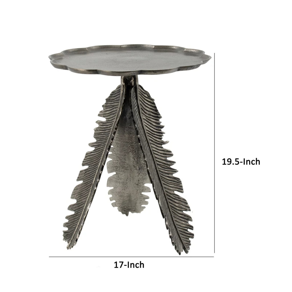 20 Inch Aluminum Accent Side Table V4750