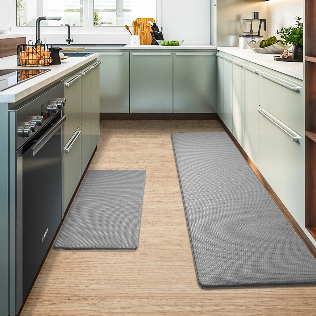 Anti Fatigue Kitchen Mat 2 Pieces Non Skid Washable Gray T4065