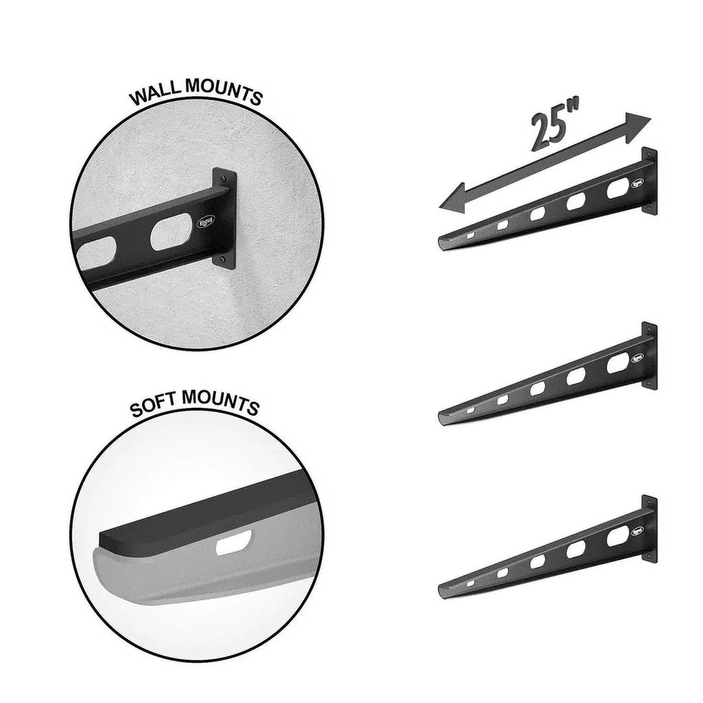 Wall Mounted Kayak Rack with 25" Arms P733529