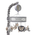 Jungle Safari Musical Baby Crib Mobile, Gray, Beige, White, Animals Pack of 2 Q39721