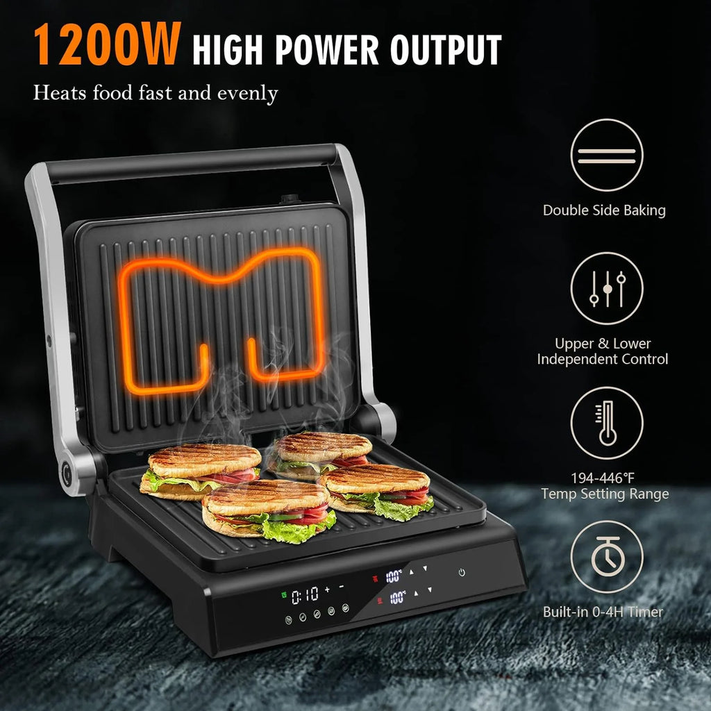 1200W Non-Stick Electric Panini Press Sandwich Maker A287562