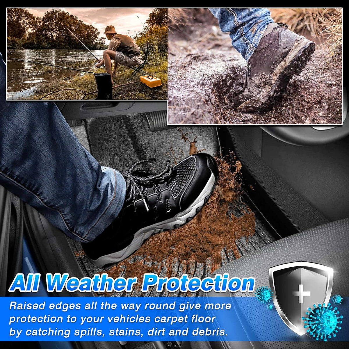 All Weather 2 Row Floor Liners F2819