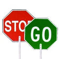 18" Stop/Go Aluminum Paddle with 9" Polygrip Handle (9 Pack) Q59902
