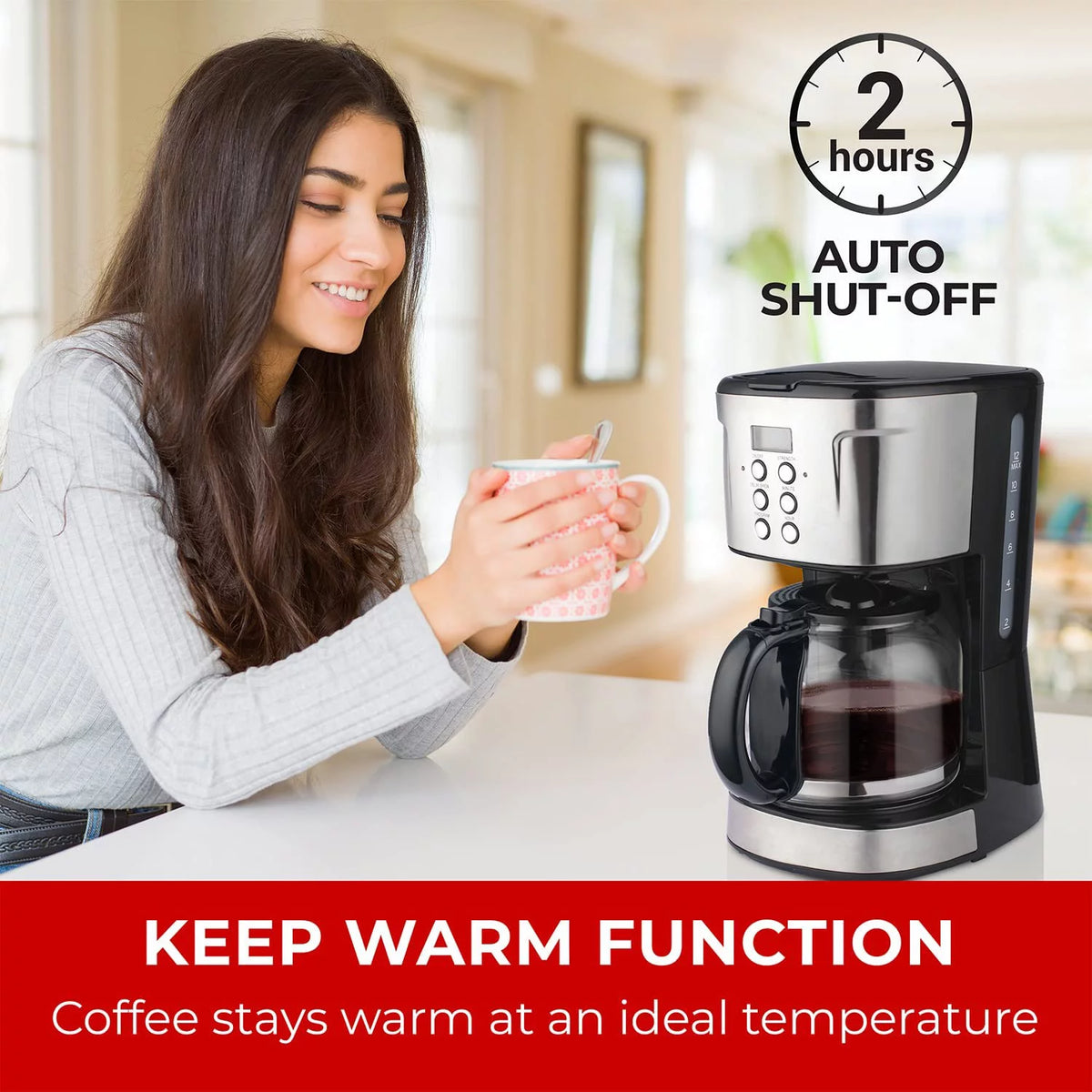 12-Cup Programmable Coffee Maker H592