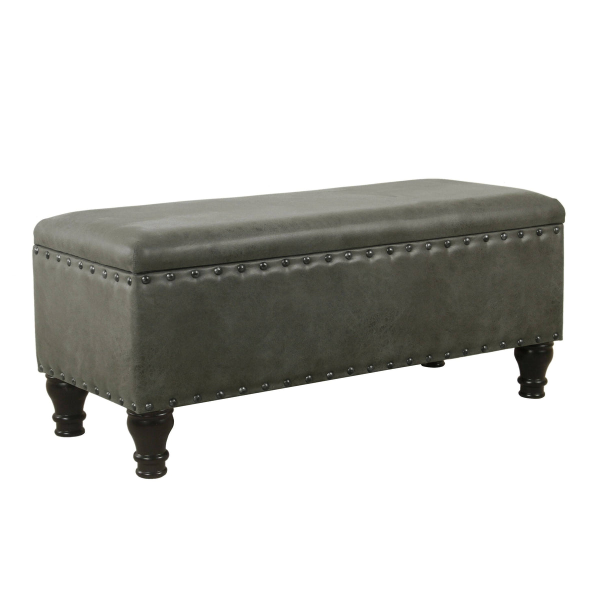 Large Storage Bench with Nailhead Trim A456187