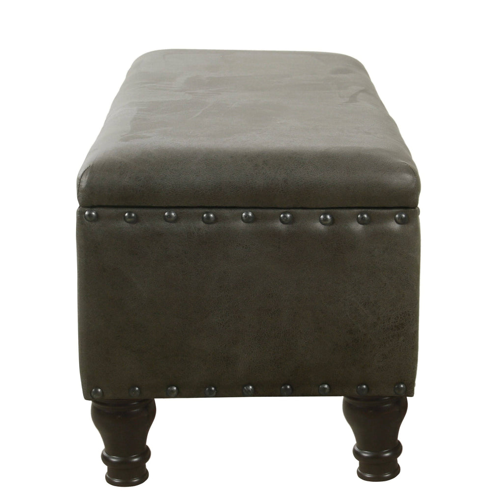 Large Storage Bench with Nailhead Trim A456187