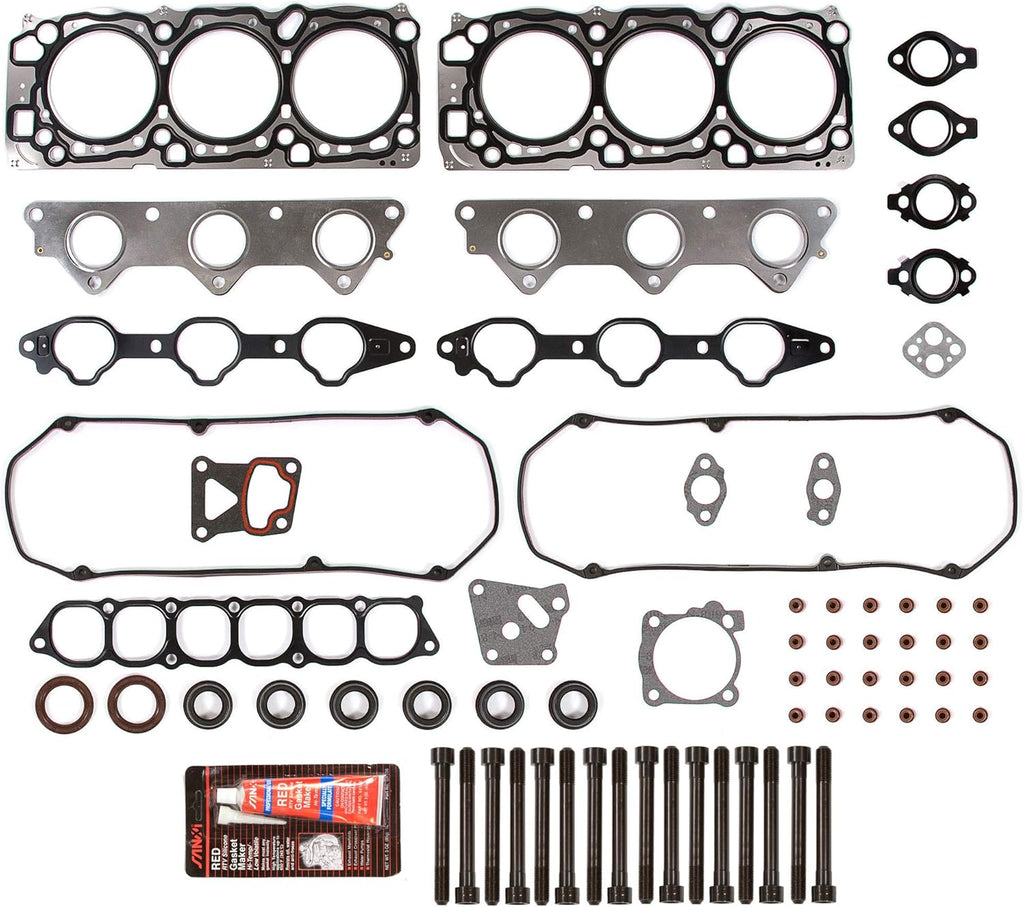 Head Gasket Set Intake Exhaust Valves for 3.5L SOHC 6G74 Q581