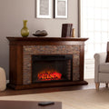 Simulated Stone Electric Fireplace 60 x 35.5 Freestanding V56120