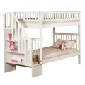 White Twin Over Twin Size Wood Bunkbed W941796