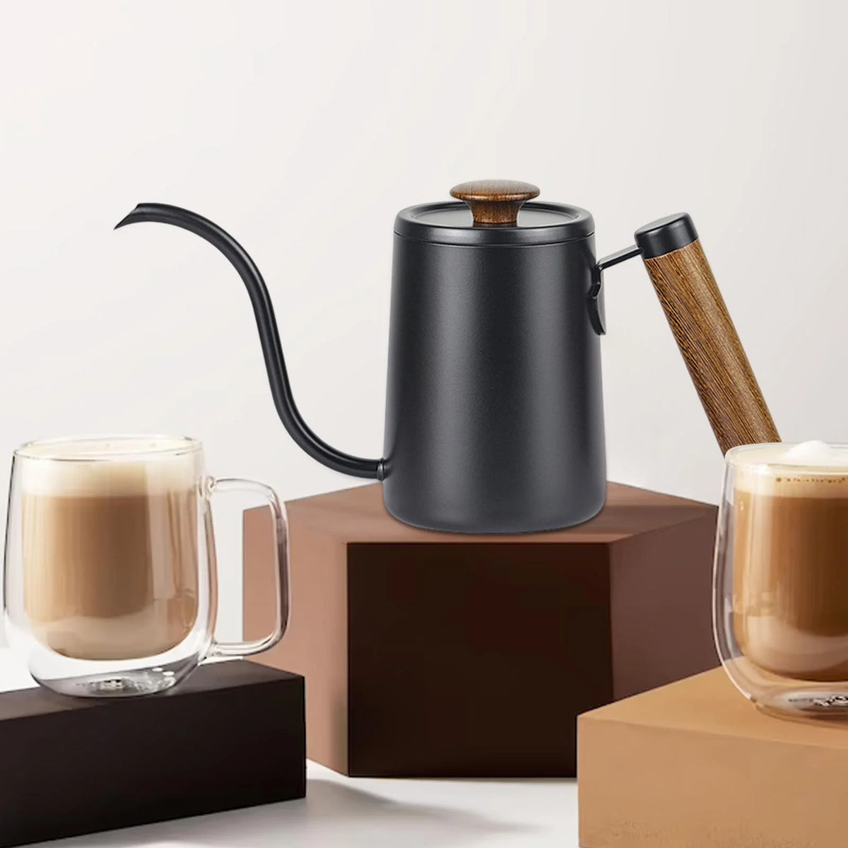 Black Gooseneck Pour Over Coffee Kettle 600ml P404091