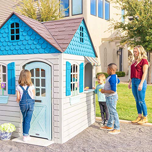6ft x 6ft x 7 ft Tall Plastic Outdoor Playhouse L424429