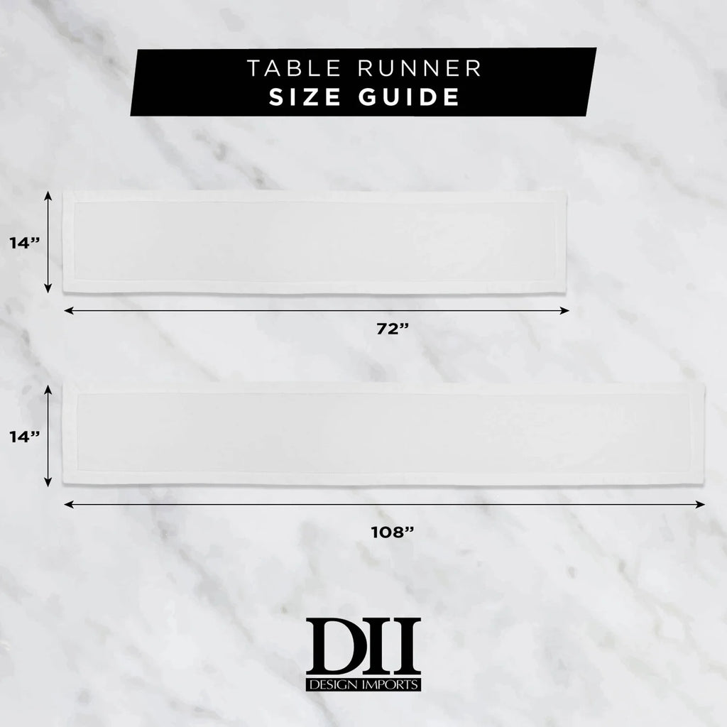 14x72" Cotton Chambray Table Runner D447