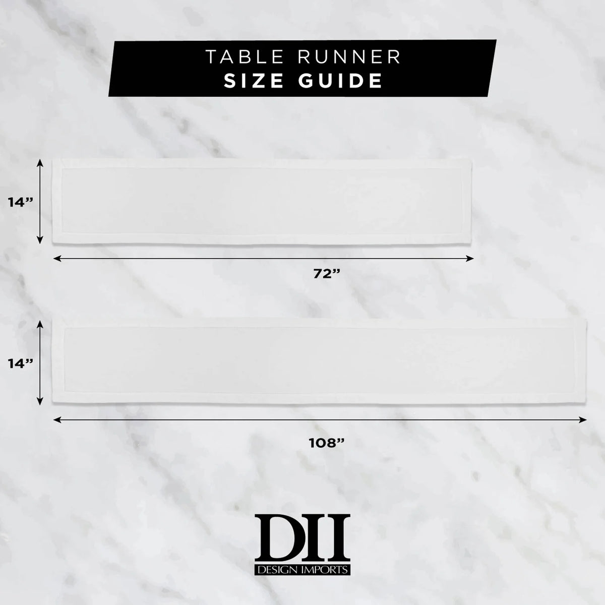 14x72" Cotton Chambray Table Runner D447