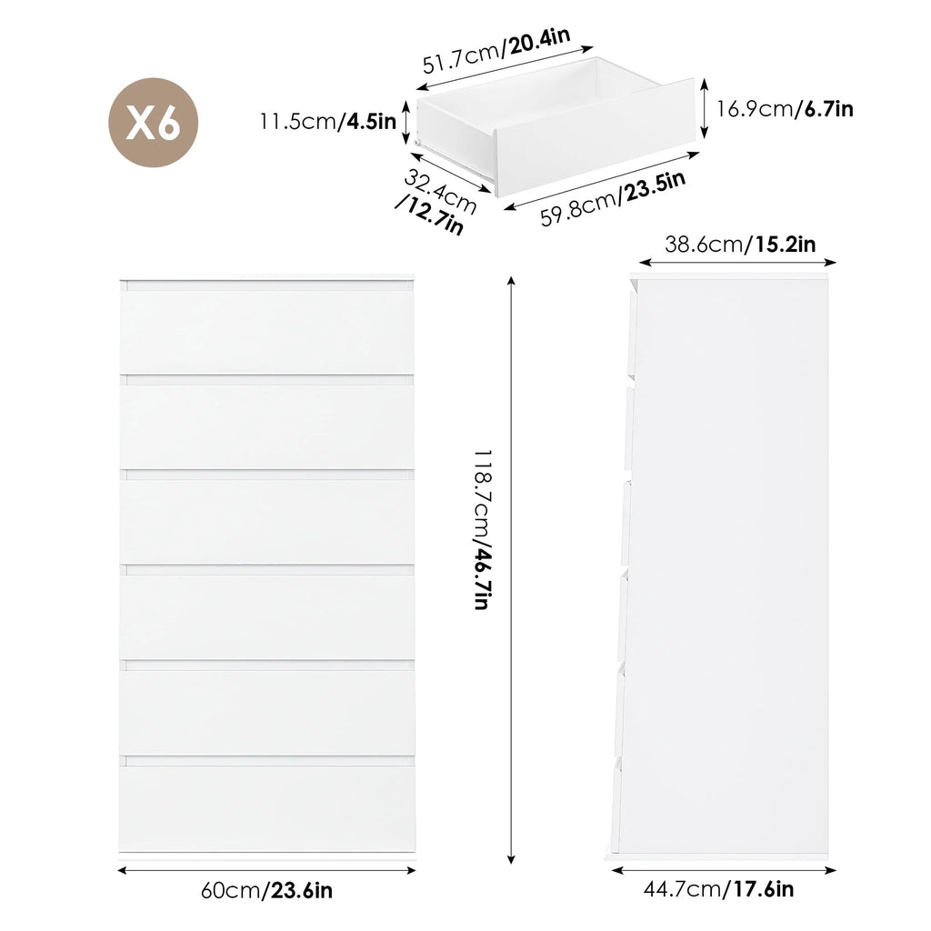 White 4 Drawer Wood Dresser A314844