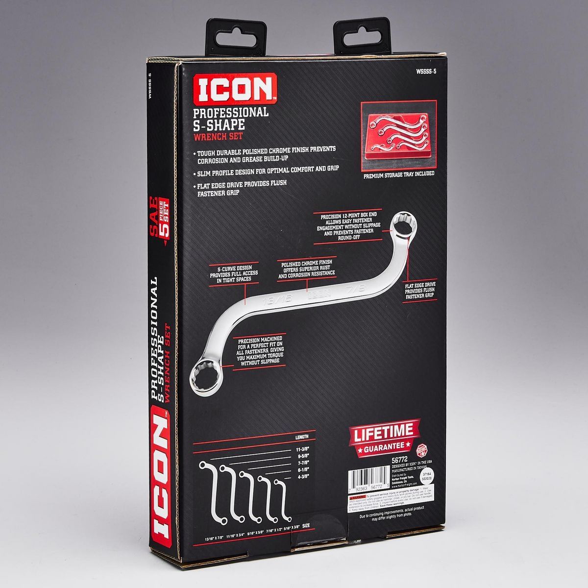 S-Shaped SAE Wrench Set, 5 Piece W646
