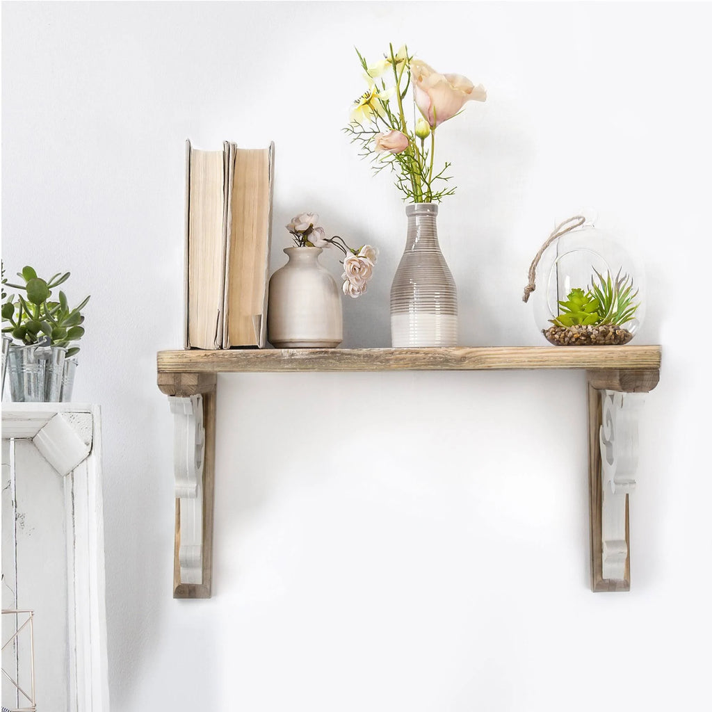 Wood Corbel Shelf Brackets Set of 2 N6500