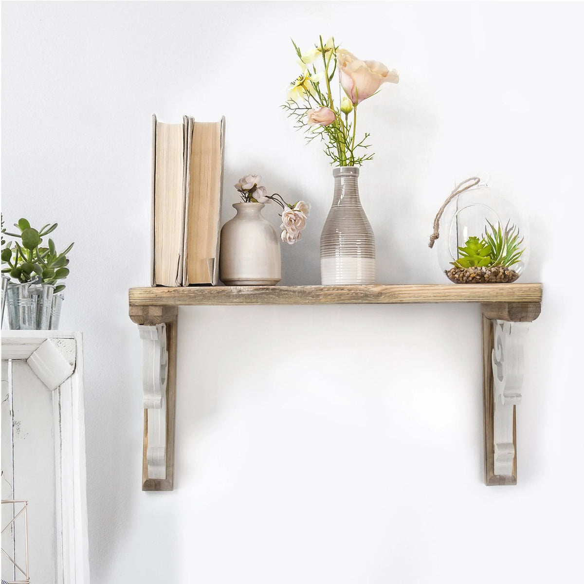 Wood Corbel Shelf Brackets Set of 2 N6500