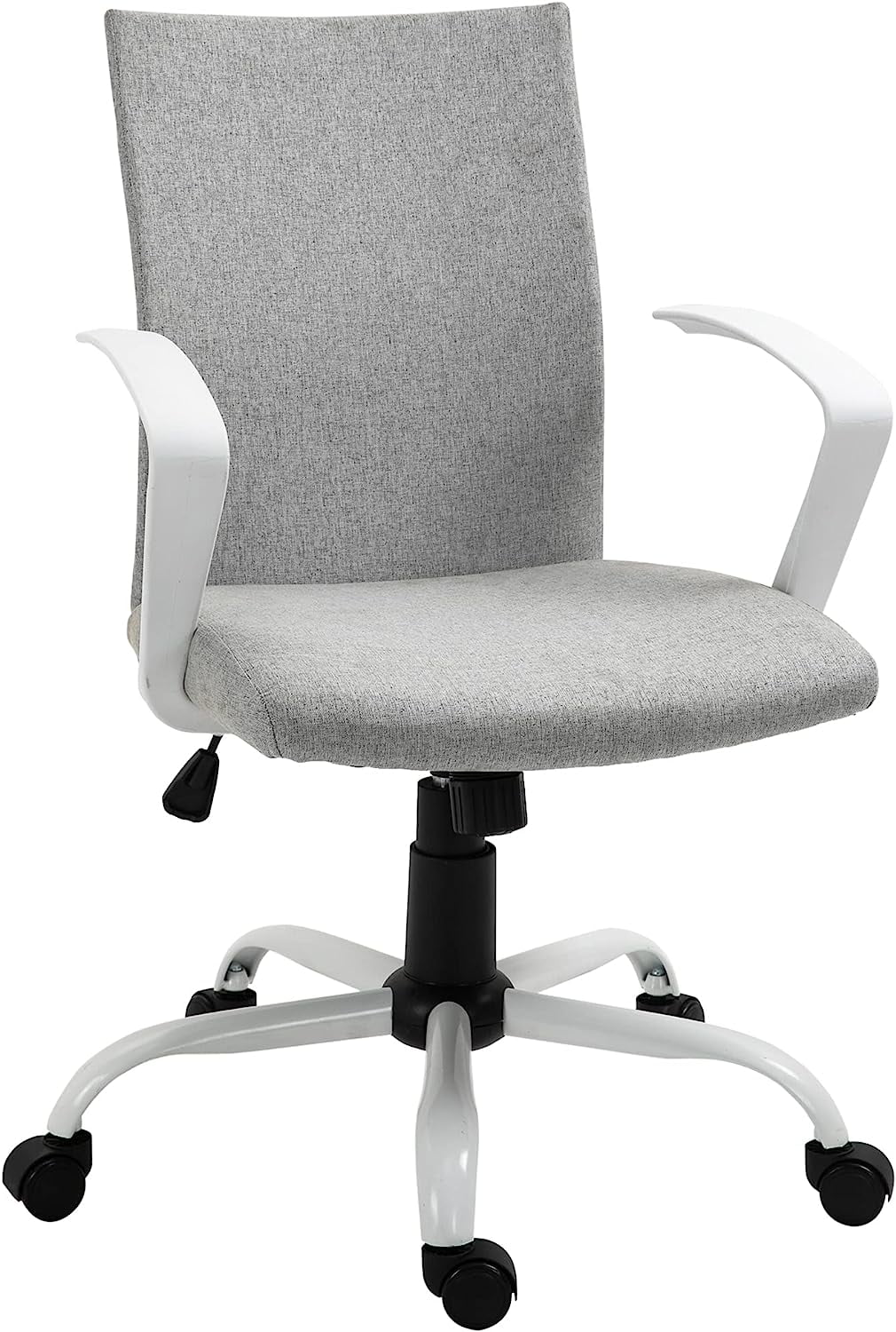 Light Grey White Office Chair with Adjustable Height R9282