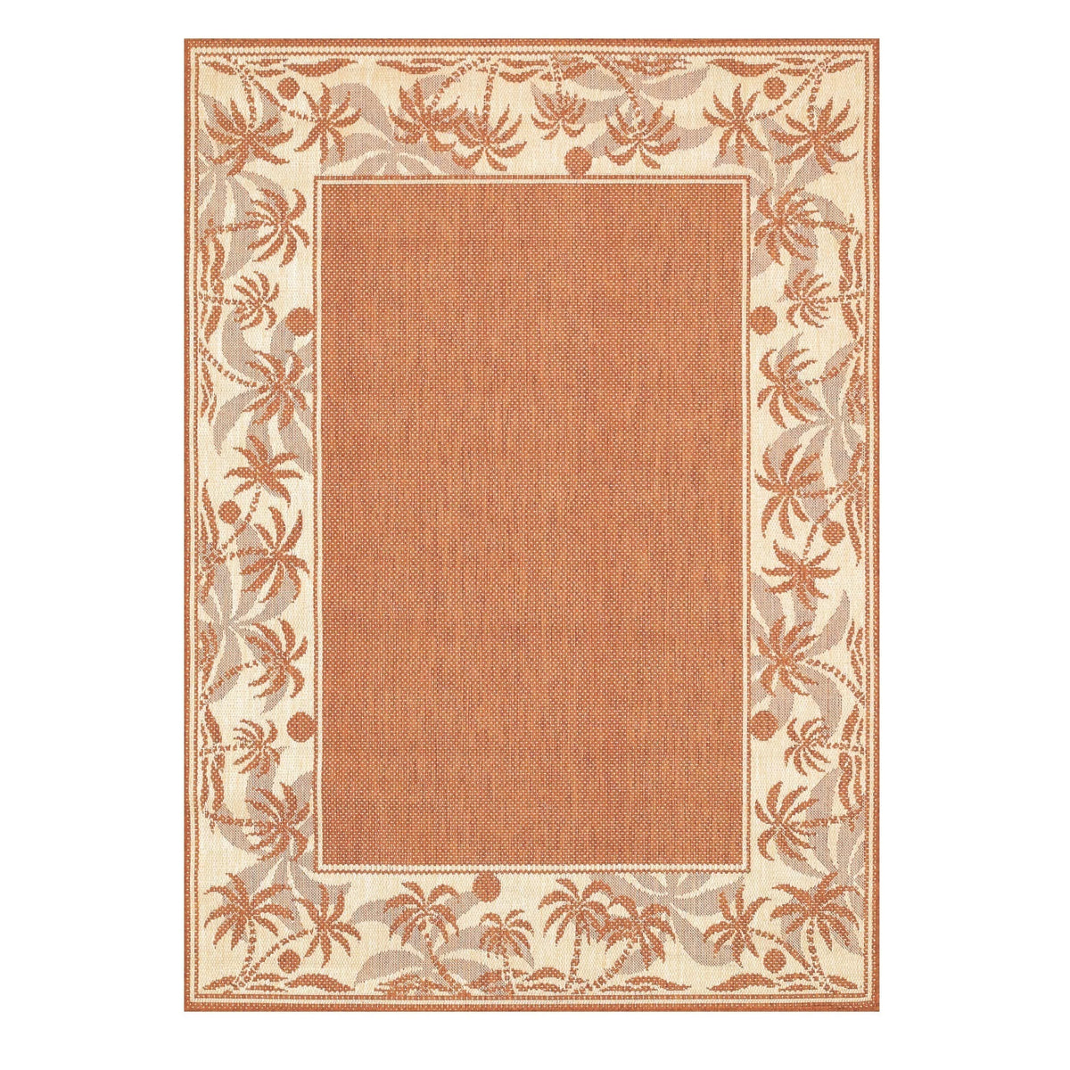 Terracotta-Natural Area Rug P628