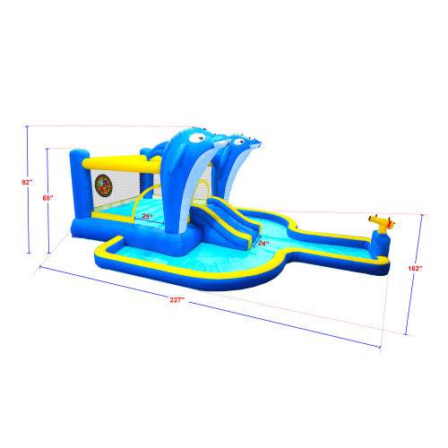6 in1 Kids Inflatable Water Slide Park with Splash Pool R8051