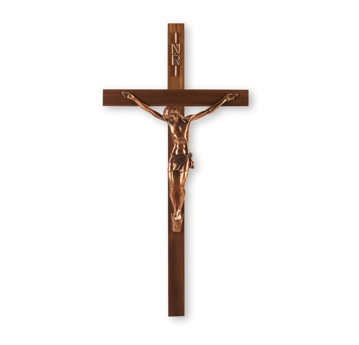 Walnut Wall Crucifix, 12x22 R95547