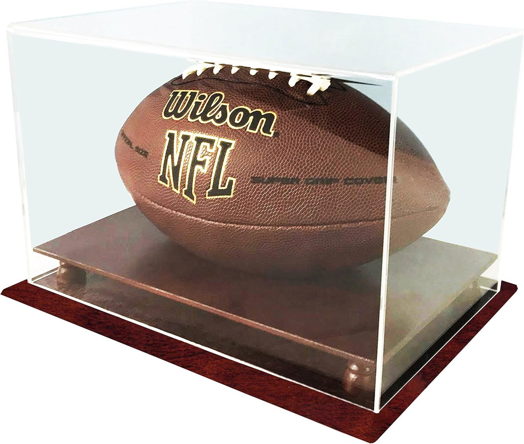 Cherry Finish Solid Wood Football Display Case R923