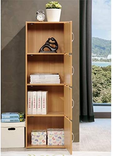 4 Shelf 4 Door Bookcase in Beech Q193
