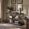 Rustic Wood and Metal Console Table L561