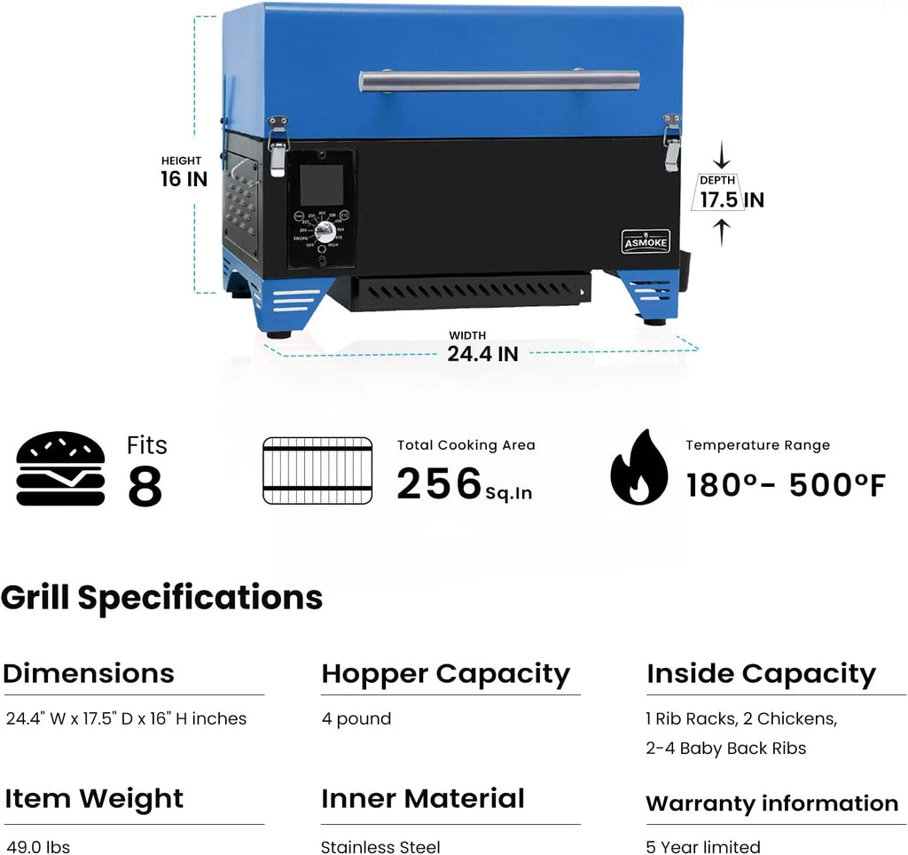 Portable Wood Pellet Grill & Smoker A46042