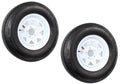 2-Pack Radial Trailer Tire On Rim ST205/75R14 LRD 14 5 Lug White E33038