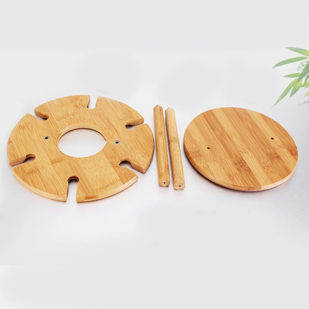 Solid Wooden Wine Glass Drying Rack 6 Holes Q699767