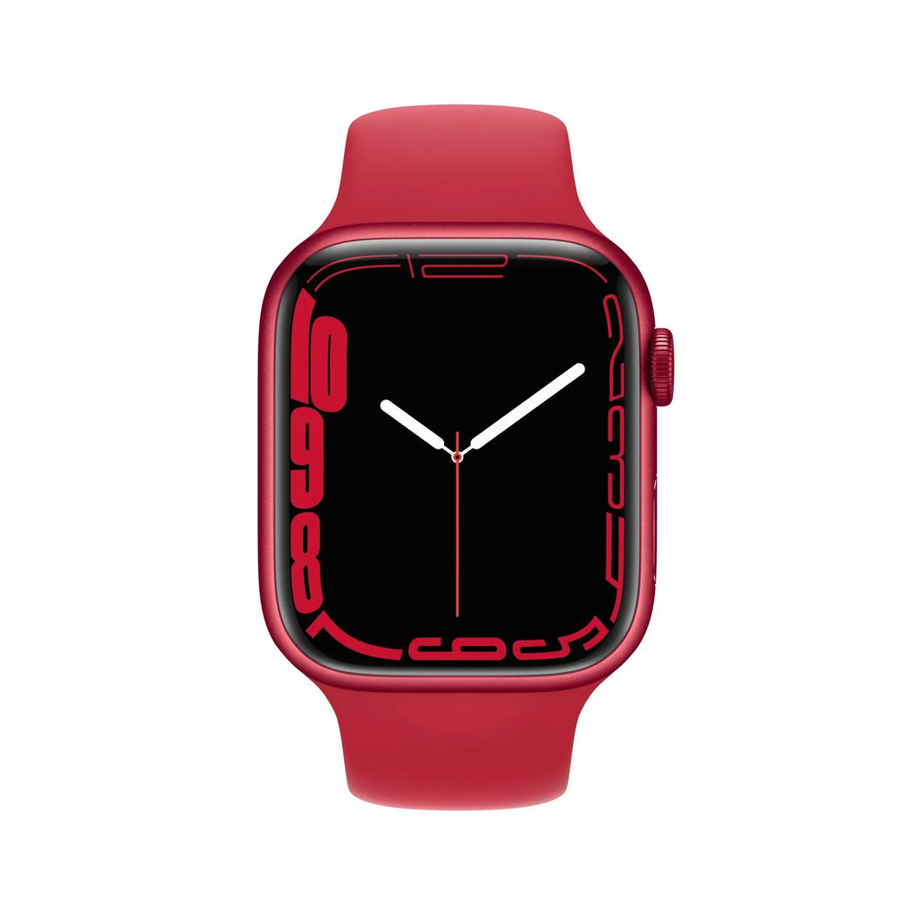Apple Watch Series 7 (GPS + Cellular, 45 mm) Red Aluminum Case with Red Sport Band Q659