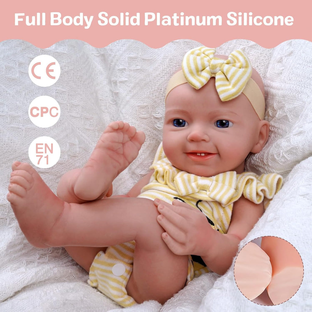16-Inch Full Platinum Silicone Realistic Newborn Baby Dolls Z428276