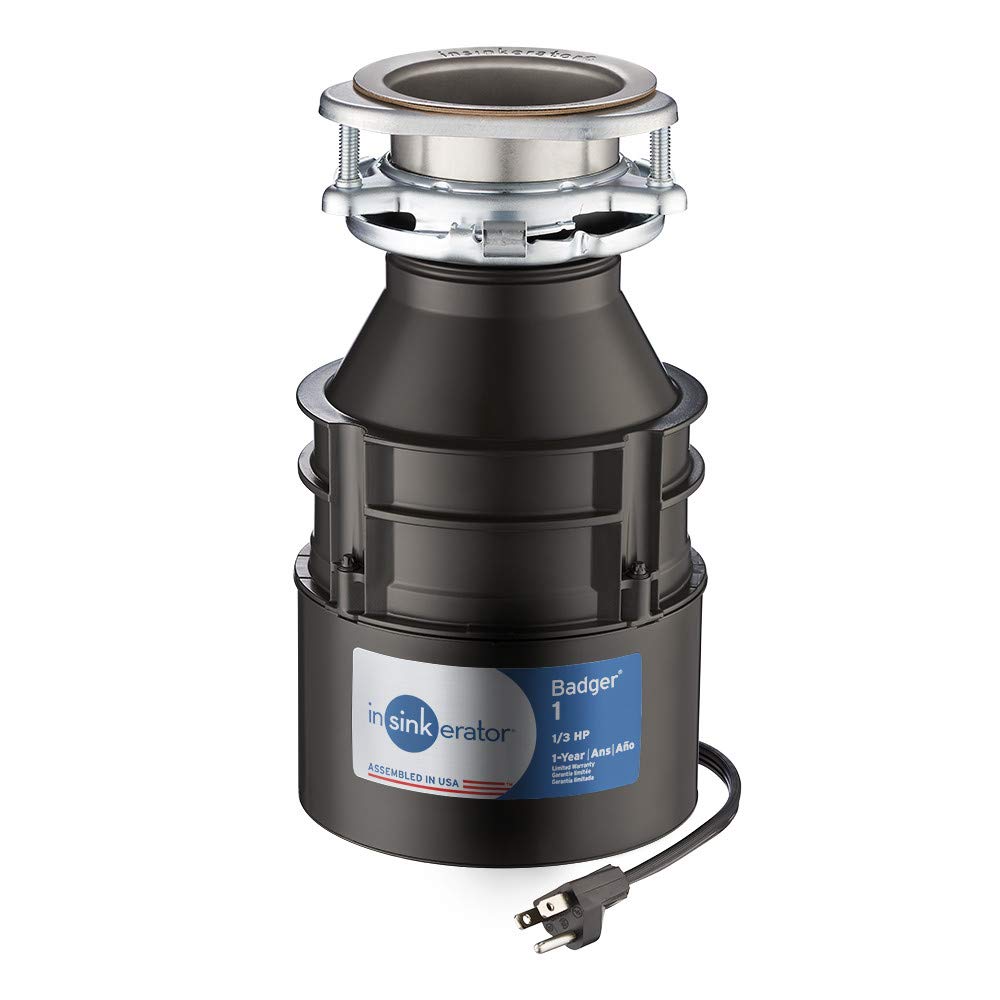 1/3 HP Continuous Feed Garbage Disposal with Cord, White T55519