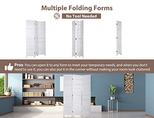 47.7'' Wide 67'' Tall 3 Panel Wooden Folding Room Divider Z924425