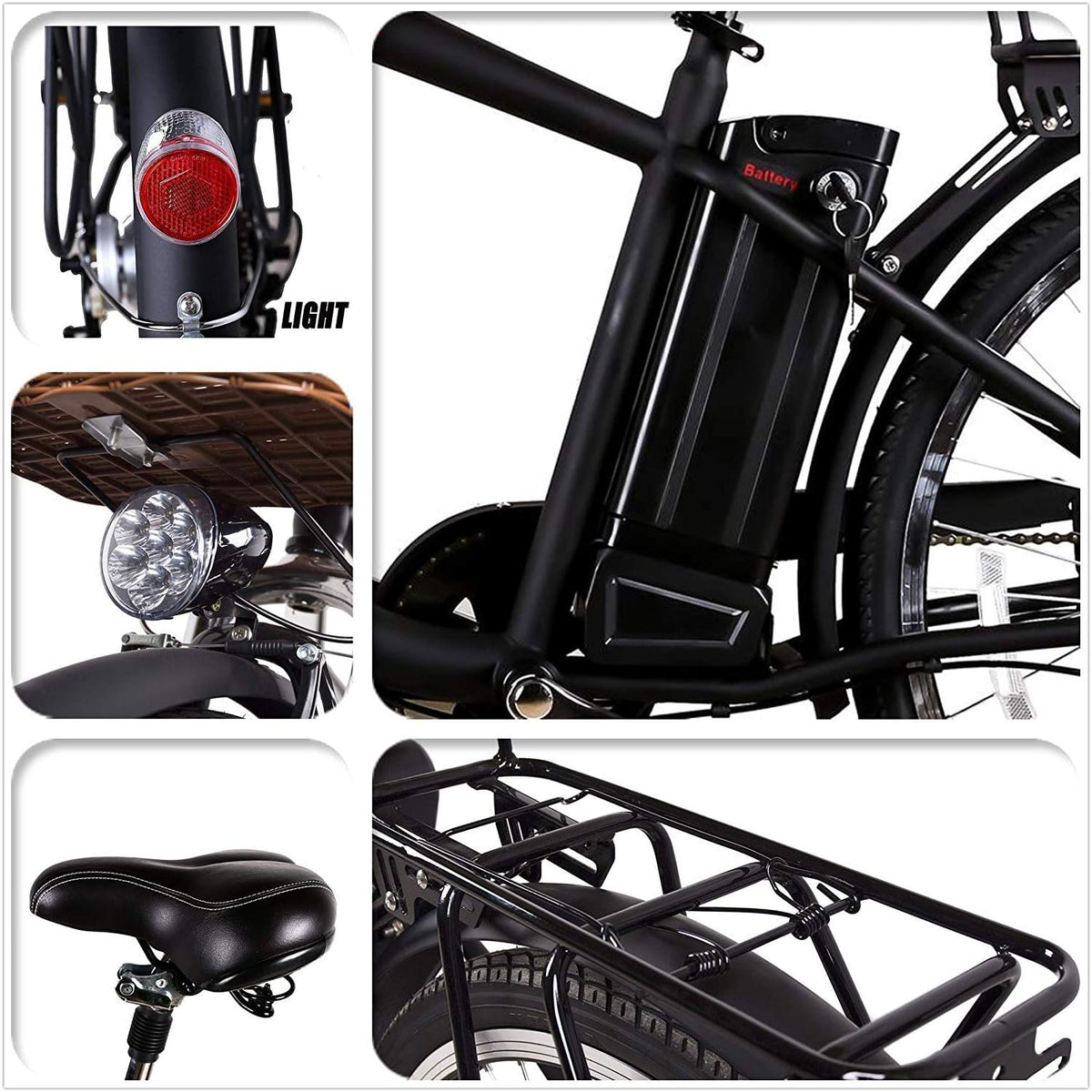 26 Adult Electric Bicycle with Removable 36V 10A Lithium Battery R47047