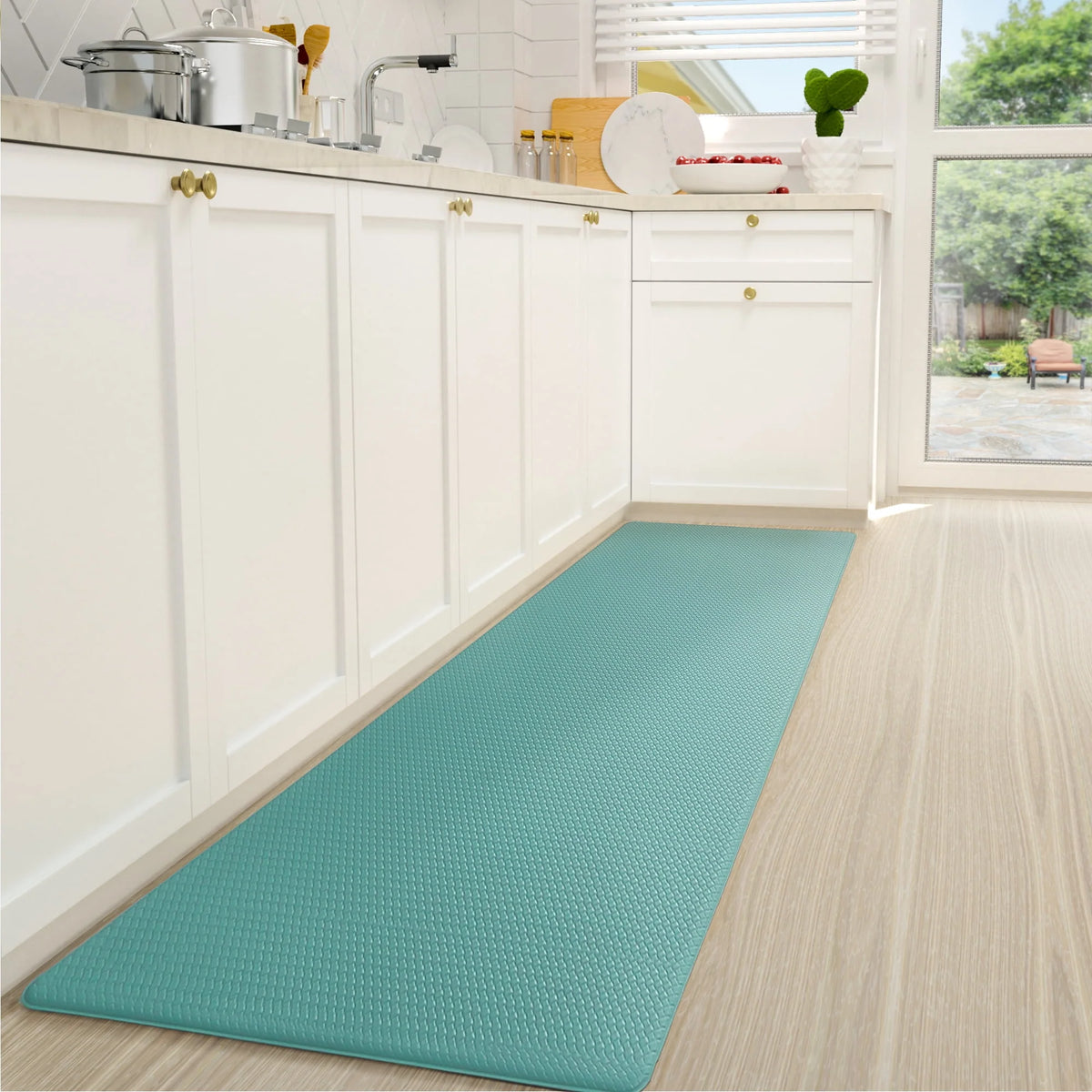 Anti Fatigue Kitchen Mat 2 Pieces Non Skid Washable Gray T4065