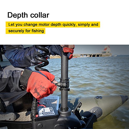 Black 12V 55LBS Bow Mount 54” Trolling Motor with Remote Control L633217
