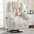 Large Power Lift Recliner Chair with Massage Heat and USB, Gray A9588