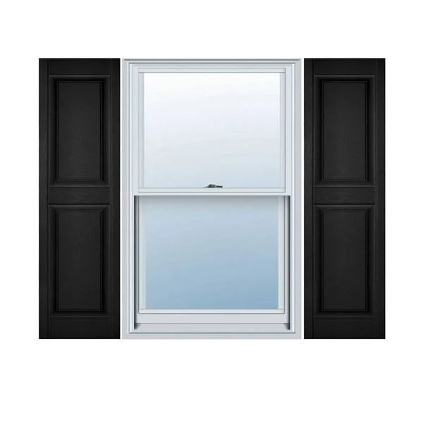 Black Raised Panel Shutters H664