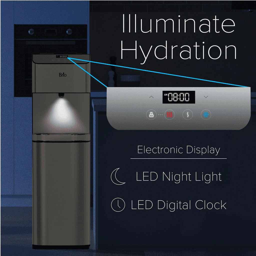 Bottom Load Hot, Cold and Room Water Cooler with Touch Dispense A715