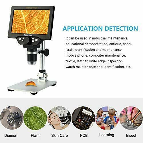 7 inch LCD Digital USB Microscope 12mp 1-1200x Magnification Handheld C3361
