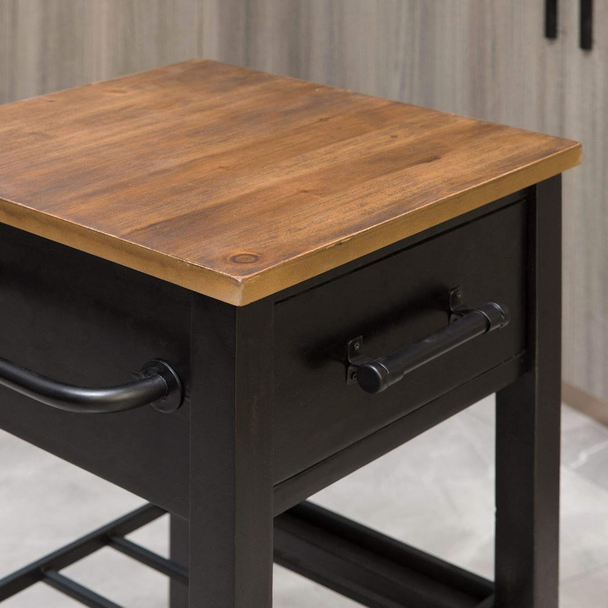 Brown Farmhouse Kitchen Cart P424