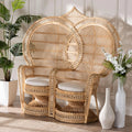 Natural Brown Rattan Two-Seater Chair Z41811