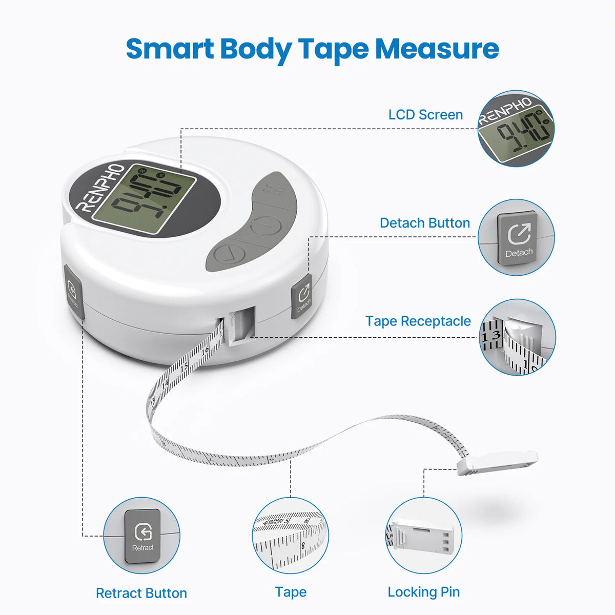 Smart Bluetooth Body Measuring Tape D652