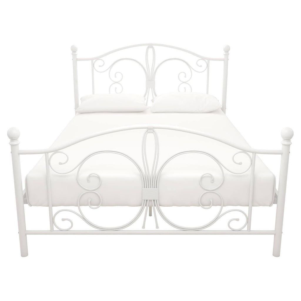 White Full Metal Bed R87124