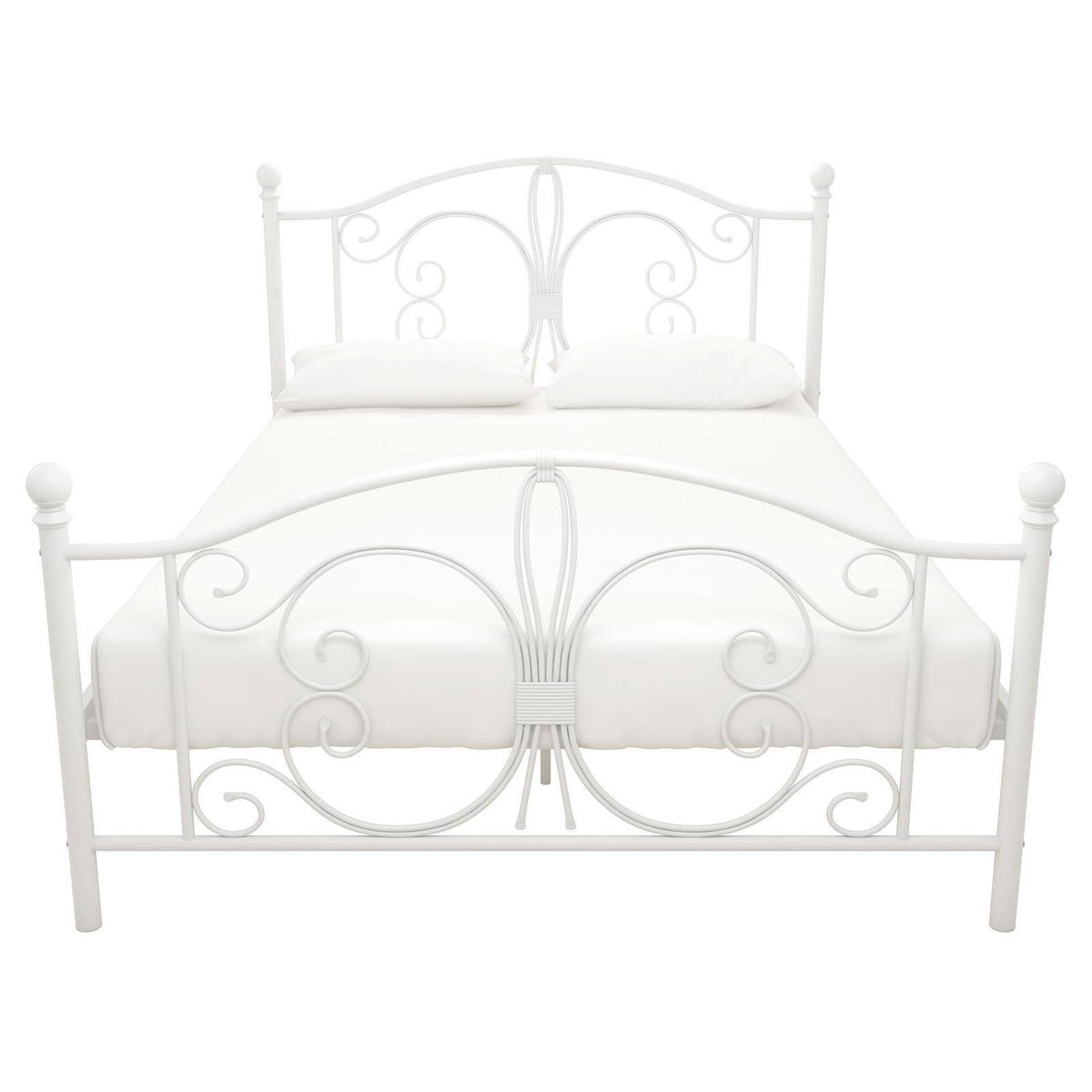 White Full Metal Bed R87124
