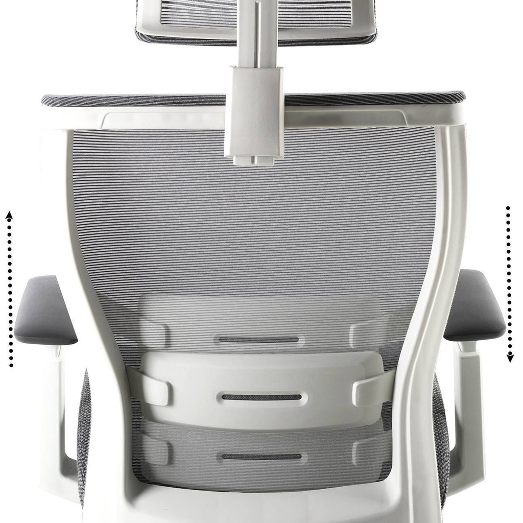 Gray Ergonomic Chair with Footrest L381914